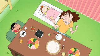 第913話 今晚吃手捲壽司哦／和爺爺一起去海邊哦／風間的挑戰哦